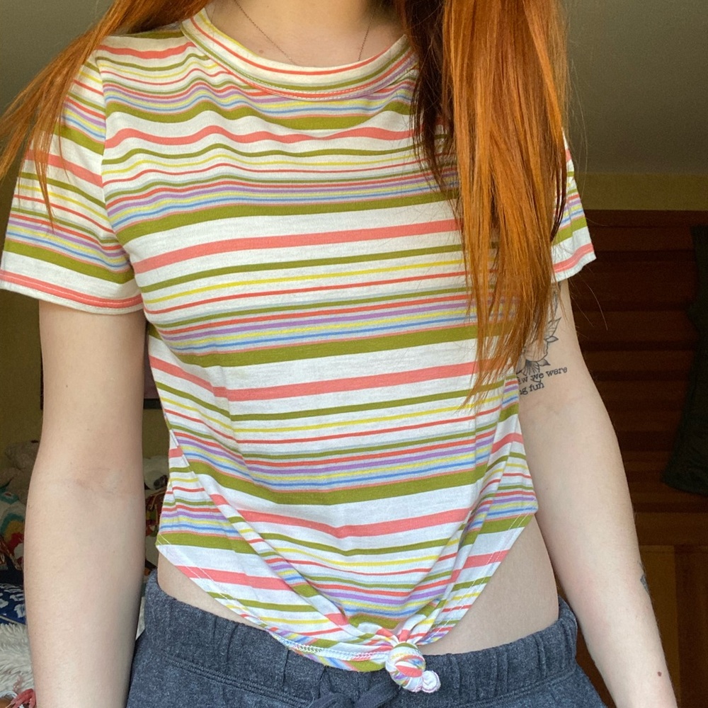 Striped  crop top